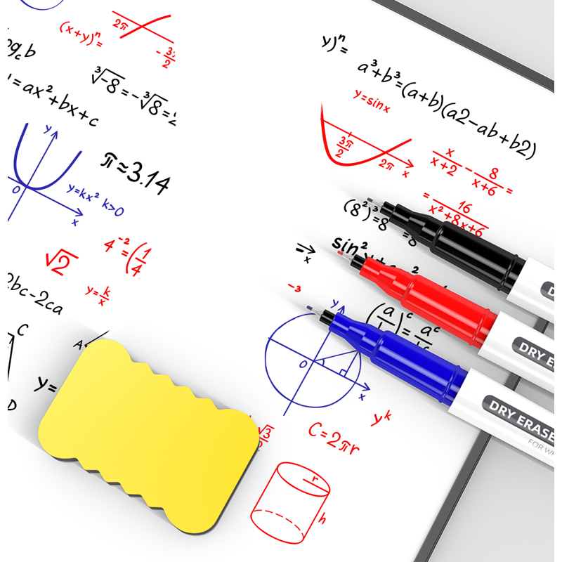 磁博士 办公极细桌面白板笔细头0.5超细0.7mm可擦笔小号托福儿童会议特细考试干擦笔水性白板笔 - 图1