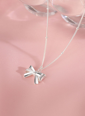 蝴蝶结项链女生轻奢小众设计