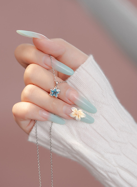 Jusong Klein 钛钢项链 夏日海边系列蓝色星星项链女轻奢锁骨链