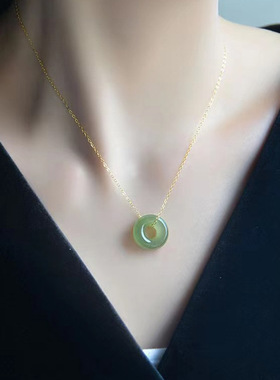 JUSONG KLEIN平安扣项链女轻奢气质ins小众设计感锁骨链