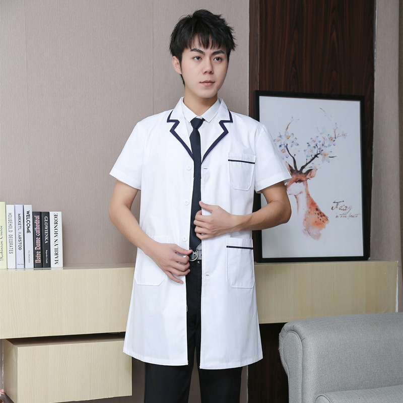 韩版美容院皮肤管理药店长袖白大褂 简菲爱医护制服