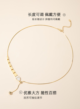 贝壳蛇项链颈链女款2025新款高级感轻奢小众饰品吊坠首饰锁骨链