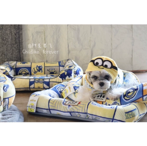 Семейство Ame ~ Классическая маленькая Huangren подлинная супер мягкая осенняя зима теплый бархатный кошачий гнездо для собачьей накладки покрытый накрытым одеялом для живота