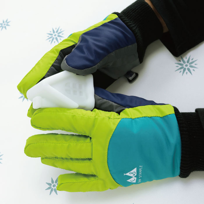 日本stample滑雪手套儿童加厚小孩秋冬手套防寒保暖手套滑冰 - 图1