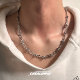American simple street titanium steel thorn necklace hip hop