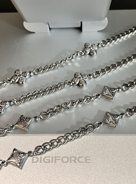 CHEALIMPID/.金属老花钛钢项链小众设计重工轻奢嘻哈高级潮锁骨链