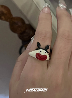 卡通趣味设计戒指铜男女