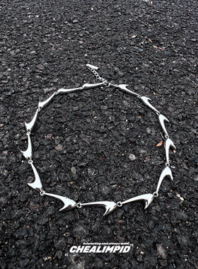 CHEALIMPID/.几何异形回旋镖项链小众设计简约高级感潮男女锁骨链