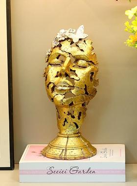 欧式抽象艺术镂空人物摆件家居客厅酒柜装饰品拍摄道具树脂工艺品