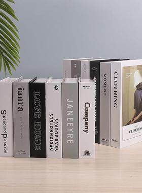 现代简约可折叠仿真书盒家居书房办公室柜子装饰样板房假书模型