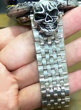 跨境新款树脂电子手表骷髅头表带金色表盘头合金扣件树脂工艺品