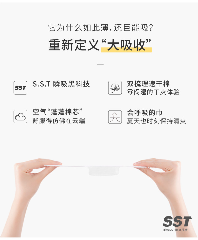 美则honeymate卫生巾女 莜优居家日用卫生巾