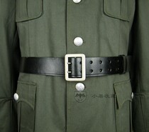 German cow leather black double-needle double-inserted belt fish filet with buckle