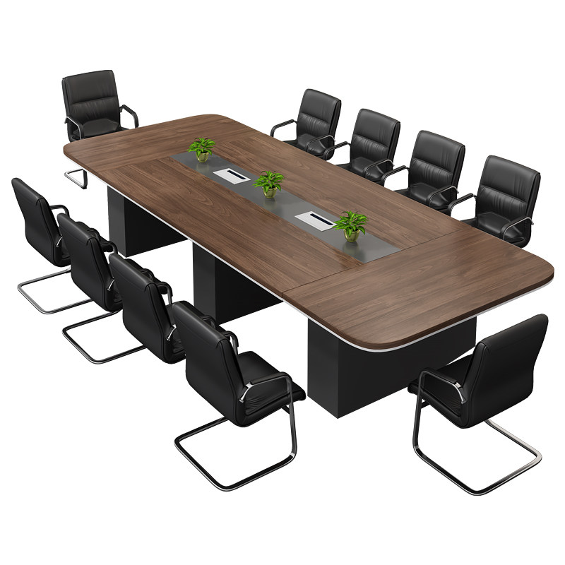 会议桌简约现代长桌10/12/14人位工作台办公桌大型会议室桌椅组合