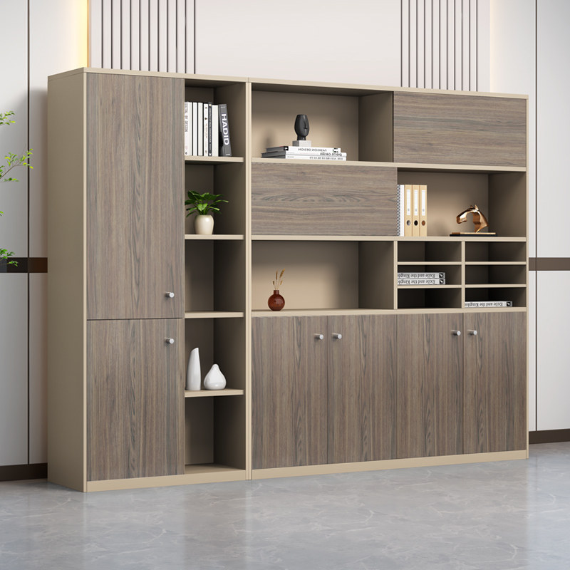 办公室背景老板木质简约办公柜子 森菲亚文件柜