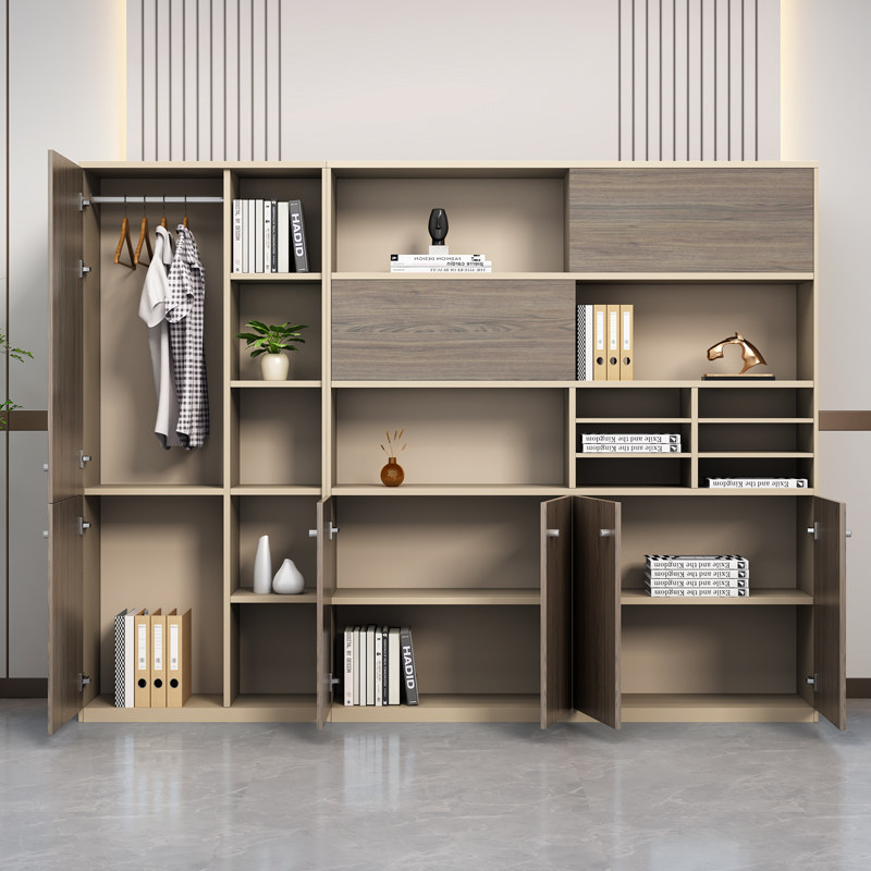 办公室背景老板木质简约办公柜子 森菲亚文件柜