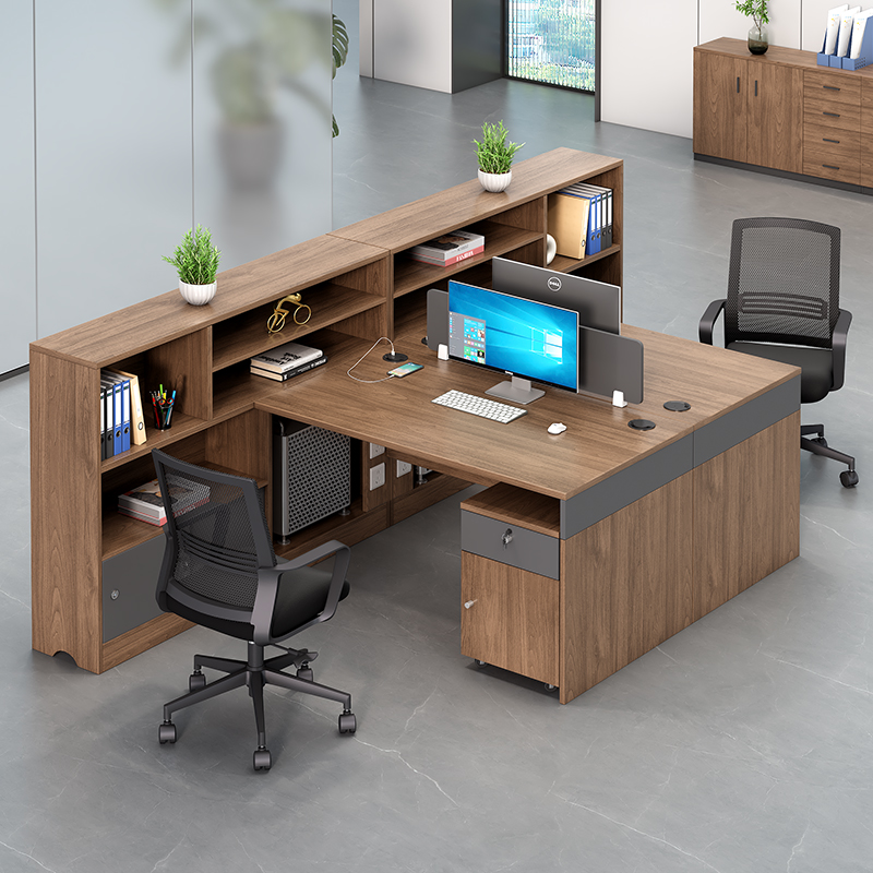 职员办公桌椅组合财务员工工位双人面对面简约现代办公桌子办公室 - 图0
