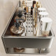 Space aluminum wall-mounted bathroom shelf without punching holes