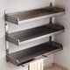 Space aluminum kitchen seasoning rack wall-mounted