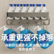 Space aluminum wall-mounted bathroom shelf without punching holes