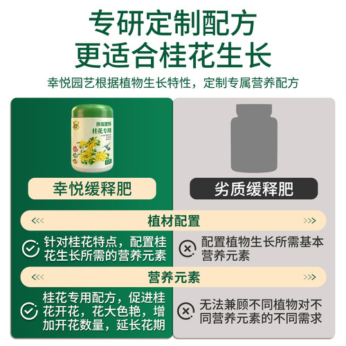 桂花树肥料专用肥黄叶干尖枯叶病花肥四季桂盆栽开花肥控释缓释肥 - 图1