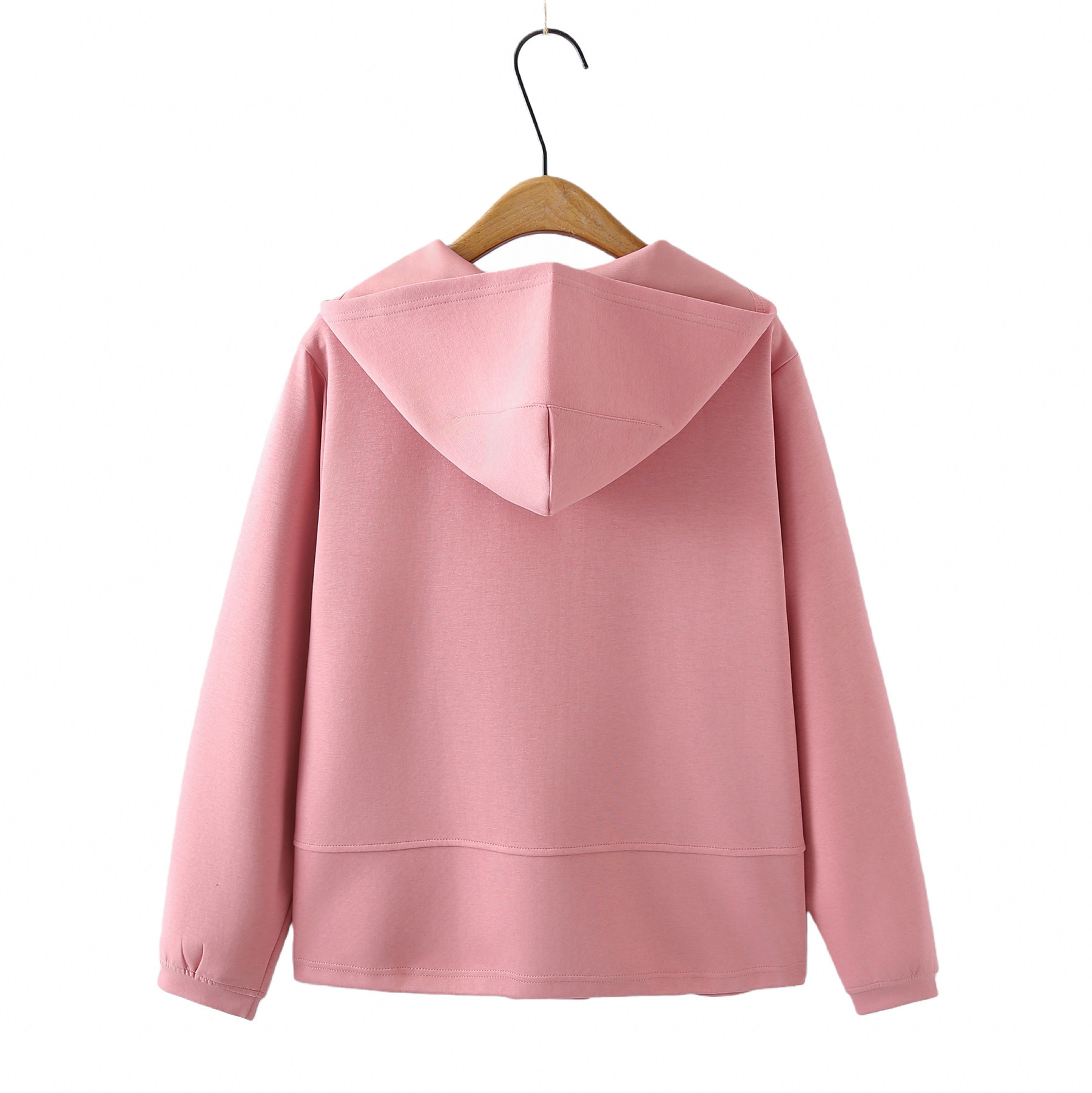 大码女装春装连帽开衫女卫衣外套200斤胖mm显瘦正肩粉色漂亮上衣,淘宝优惠券,粉丝福利购,淘宝优惠卷