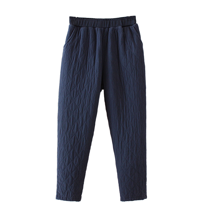 冬季新款大码女装200斤胖妈妈宽松夹棉裤子外穿高腰中老年棉裤女 - 图3