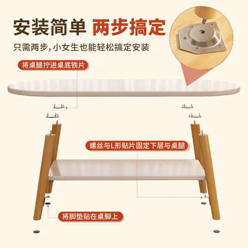 茶几沙发现代简约桌子2025新款家用边几小户型高级感卧室阳台茶桌 - 图3