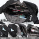 Tarpaulin casual large-capacity shoulder bag with multiple compartments