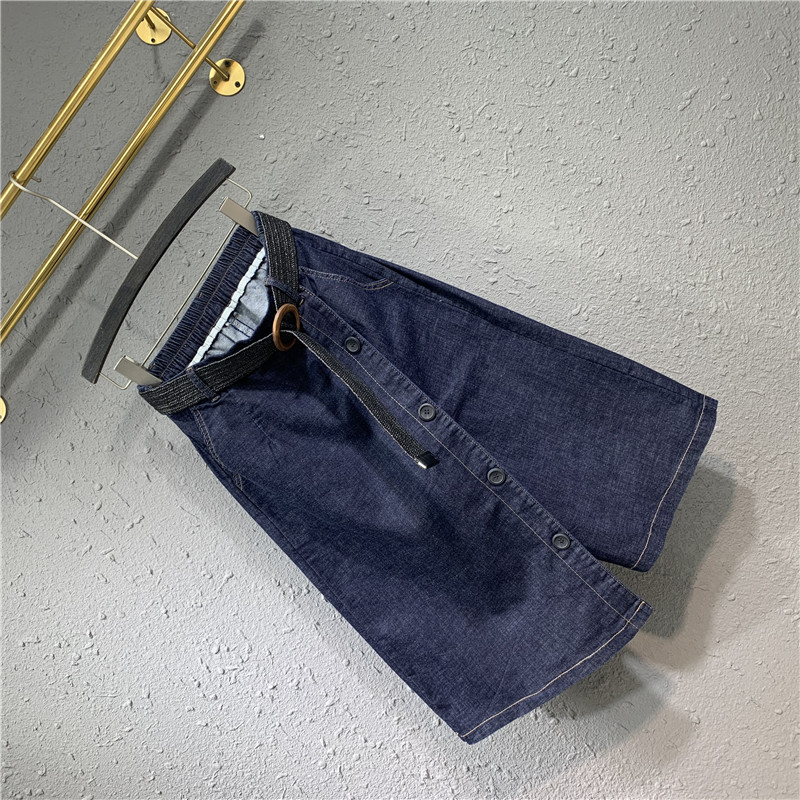 欧货2020夏季新款单排扣半身裙子 韩蒂俐半身裙