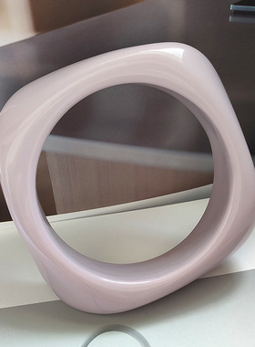 异形法式宽个性方形手镯跨境欧美风大款理石纹炫夸张亚克力手饰