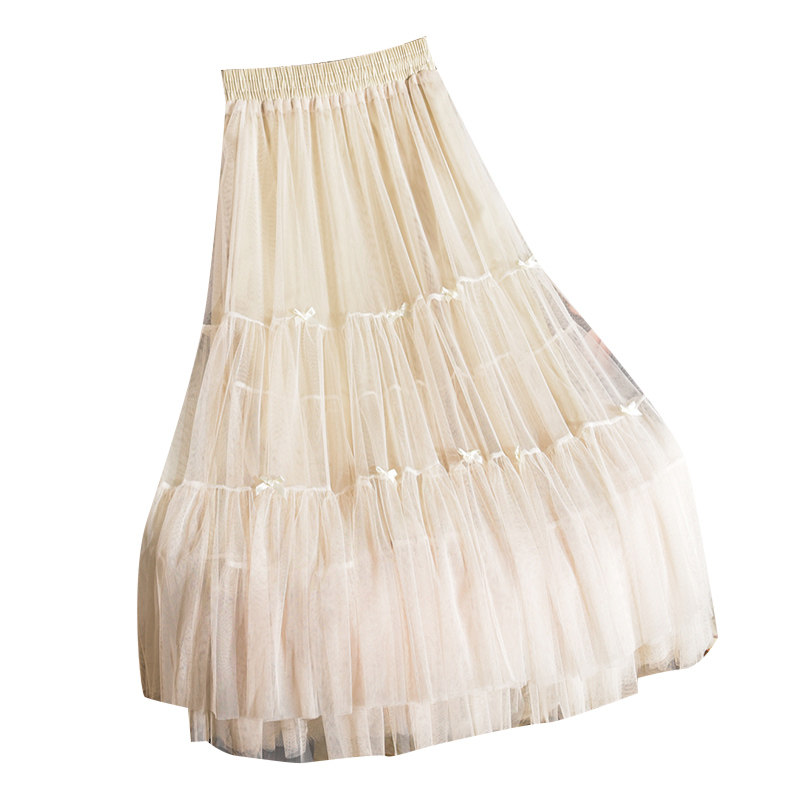 高级感蝴蝶结蛋糕裙2022新款仙女裙 冰心洁半身裙