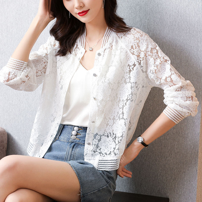 蕾丝开衫2020新款很仙的外套防晒衣 塔瑞乔蕾丝衫/雪纺衫