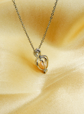 diy自开珍珠蚌高级感锁骨链女