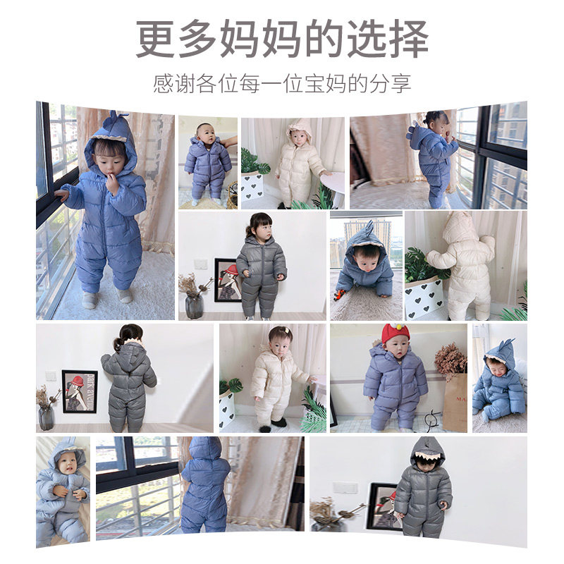 新生儿秋冬季宝宝抱衣幼儿外出服 巴巴安连身衣/爬服/哈衣