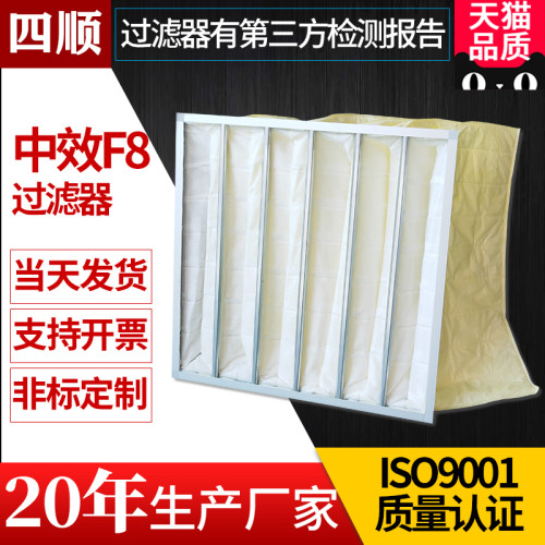 空气过滤器初效板式g4中效袋式f8F9空调无纺布滤网中效过滤袋高效 - 图0