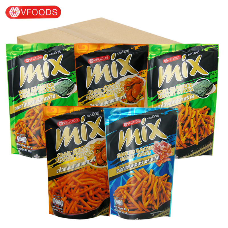 VFOODS MIX 1箱 脆脆条60g/袋*48 泰国进口 休闲零食 - 图0