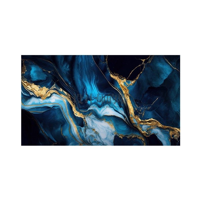 北欧自然蓝金大理石壁纸8d立体装饰背景墙画轻奢高清卧室无缝墙纸,淘宝优惠券,粉丝福利购,淘宝优惠卷
