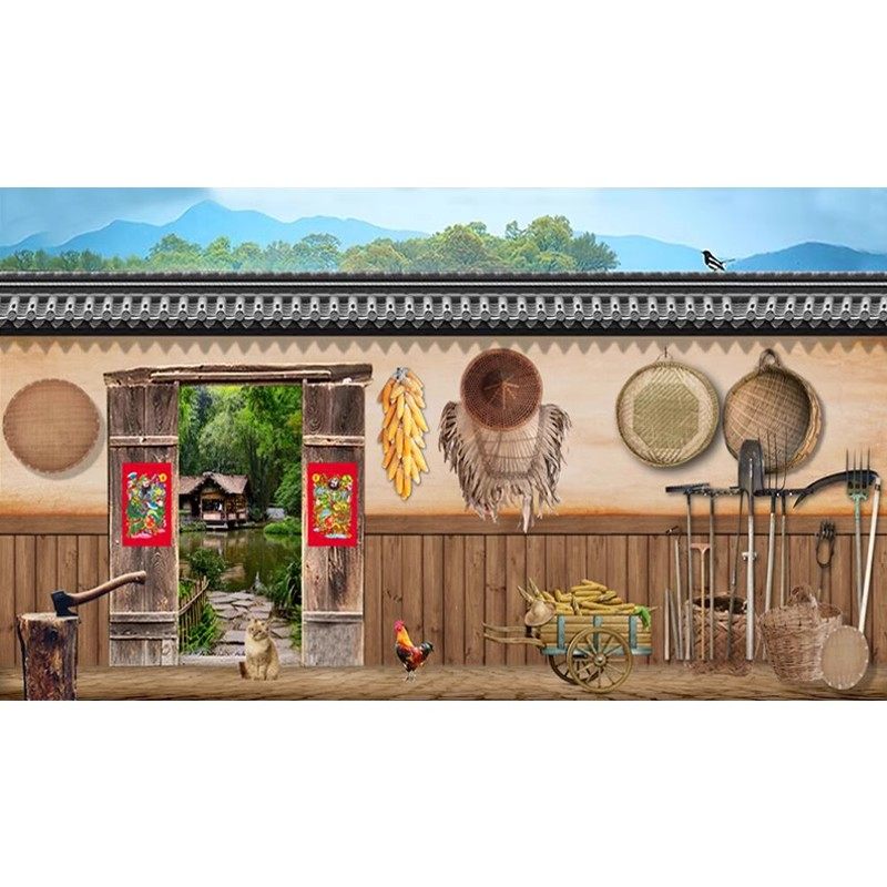 农家乐墙纸东北饭店墙面装修设计地锅鸡壁画3D农村花布铁锅炖壁纸,淘宝优惠券,粉丝福利购,淘宝优惠卷