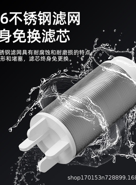 沐浴过滤器热水器前置淋浴洗衣机马桶家用自来水龙头阻垢 款净水