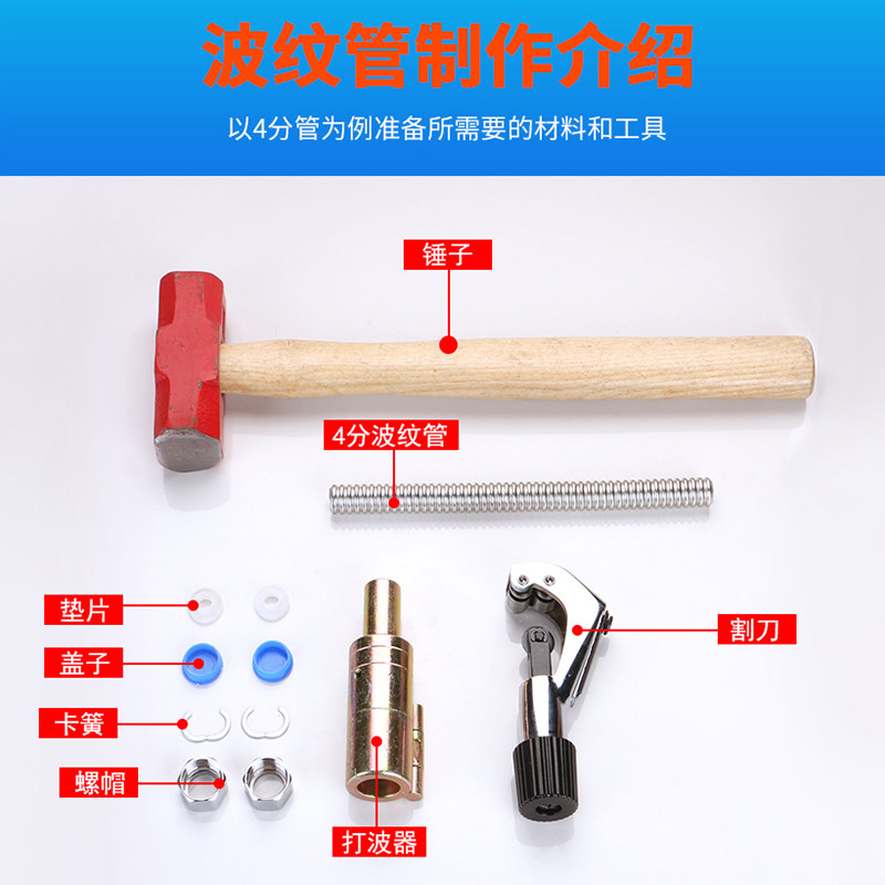 304不锈钢波纹管4分6分进水软管加厚高压耐温防爆金属螺纹管硬波,淘宝优惠券,粉丝福利购,淘宝优惠卷