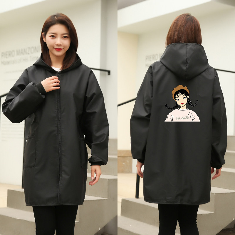 长袖加绒加厚围裙防水家用厨房女时尚外套保暖罩衣成人工作服定制,淘宝优惠券,粉丝福利购,淘宝优惠卷