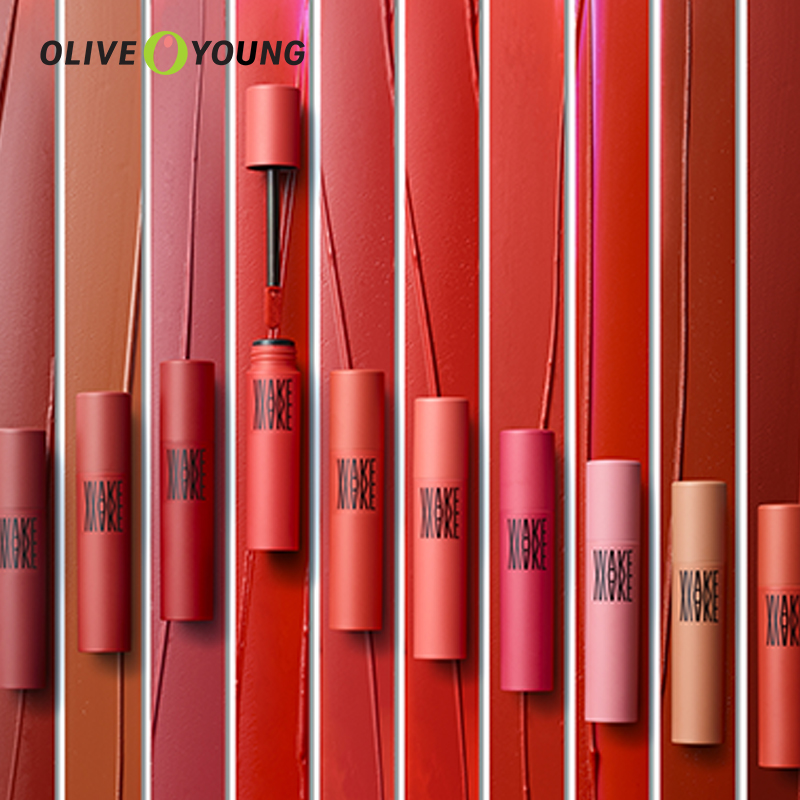 oliveyoung欧利芙洋旗舰店WAKE MAKE/唯可魅恒彩哑光唇釉丝绒轻薄雾面持久显色保湿唇蜜唇彩1