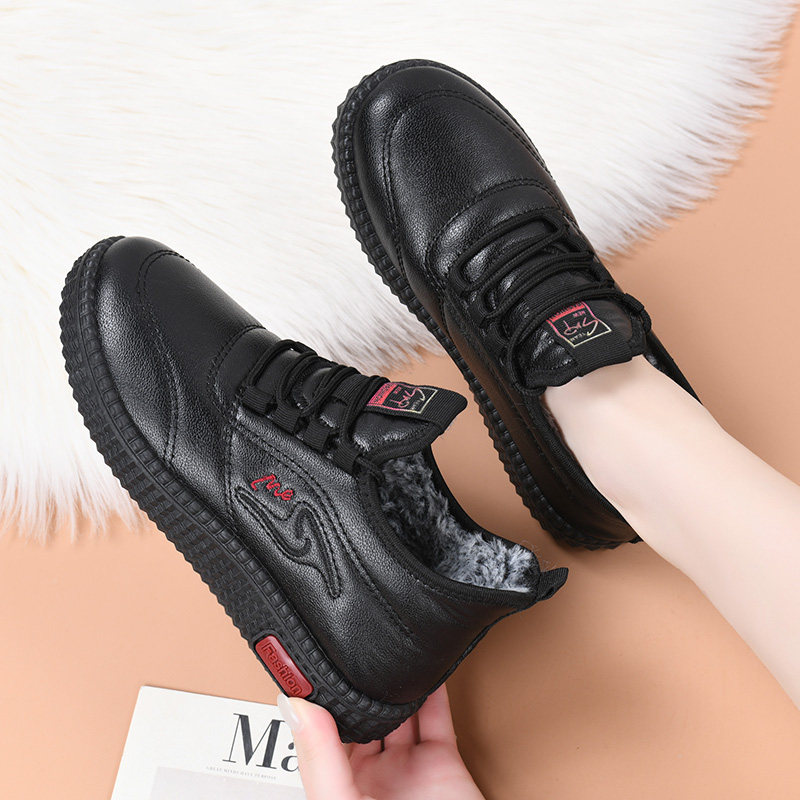 老北京布鞋女鞋棉鞋皮面防水休闲鞋平底防滑软底中老年妈妈鞋,淘宝优惠券,粉丝福利购,淘宝优惠卷