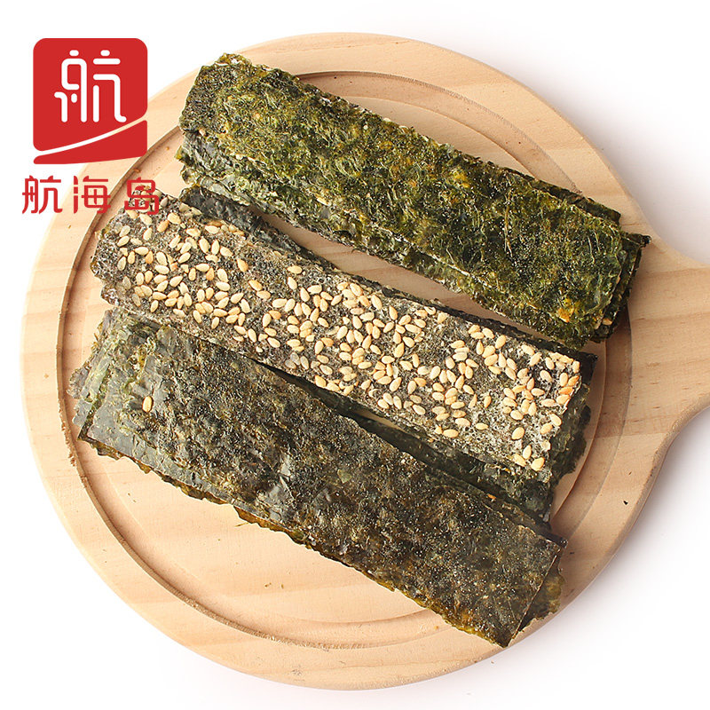 航海岛芝麻夹心脆即食宝宝孕妇海苔 铂衡食品海苔系列