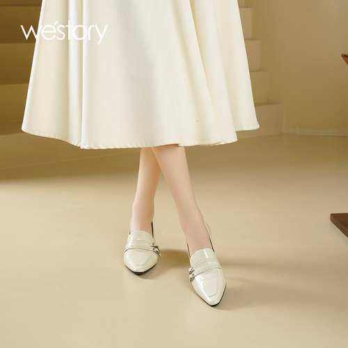 westory2026秋季新款法式单鞋高跟鞋职场女气质高级不累脚女鞋 - 图3