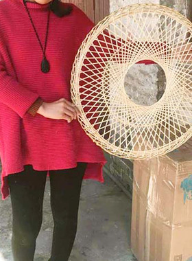 新桥竹编制品灯饰灯罩幼儿园活动竹斗笠大侠帽装饰民族舞蹈班道具