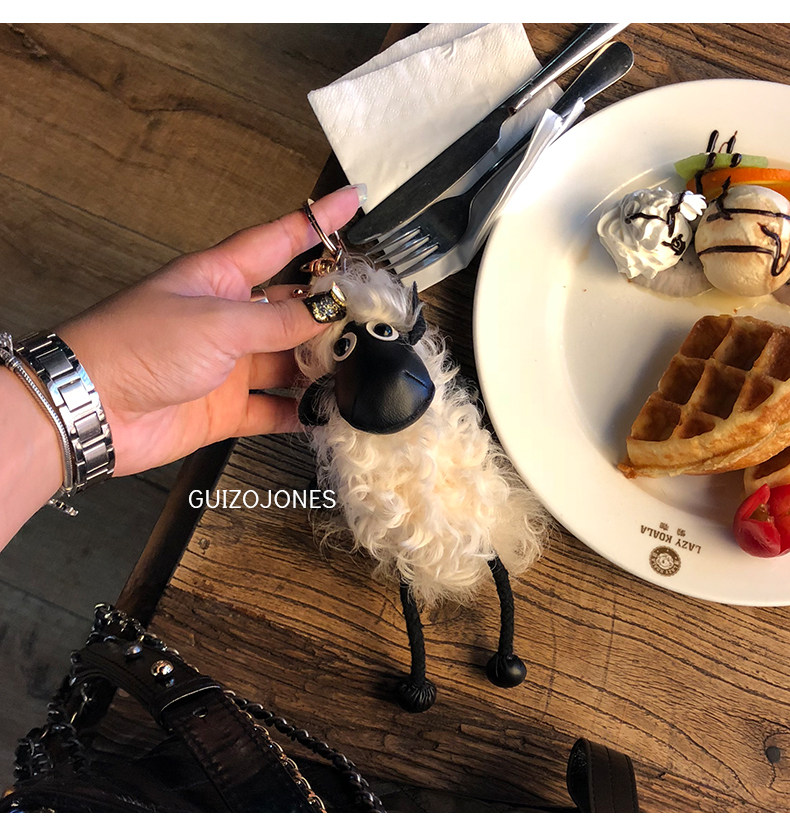 贵族琼斯 可爱羊卷毛大长腿欧巴小羊皮草挂件 汽车钥匙扣包包挂件,淘宝优惠券,粉丝福利购,淘宝优惠卷