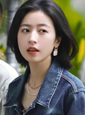 周雨彤同款多巴胺珍珠双层锁骨链