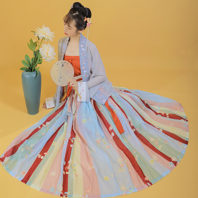 栀夏汉服原创正版全套褙子正品白菜 柒玥瑾汉服